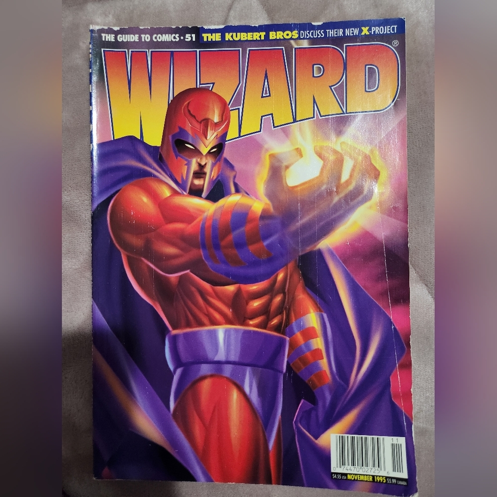 Vintage Wizard The Guide to Comics November 1995 Used Some wear as noted in pics